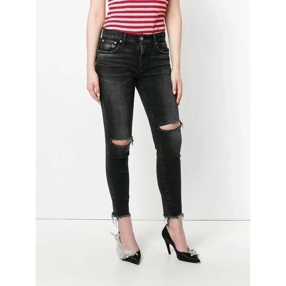 MOUSSY VINTAGE Fremont Skinny Denim Jeans Black Size 30